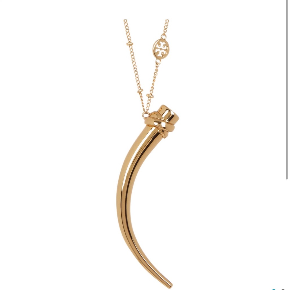 Classic wrapped horn necklace